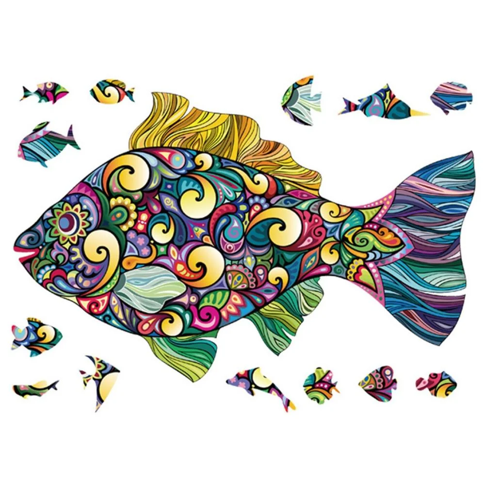 Drevené puzzle Fische