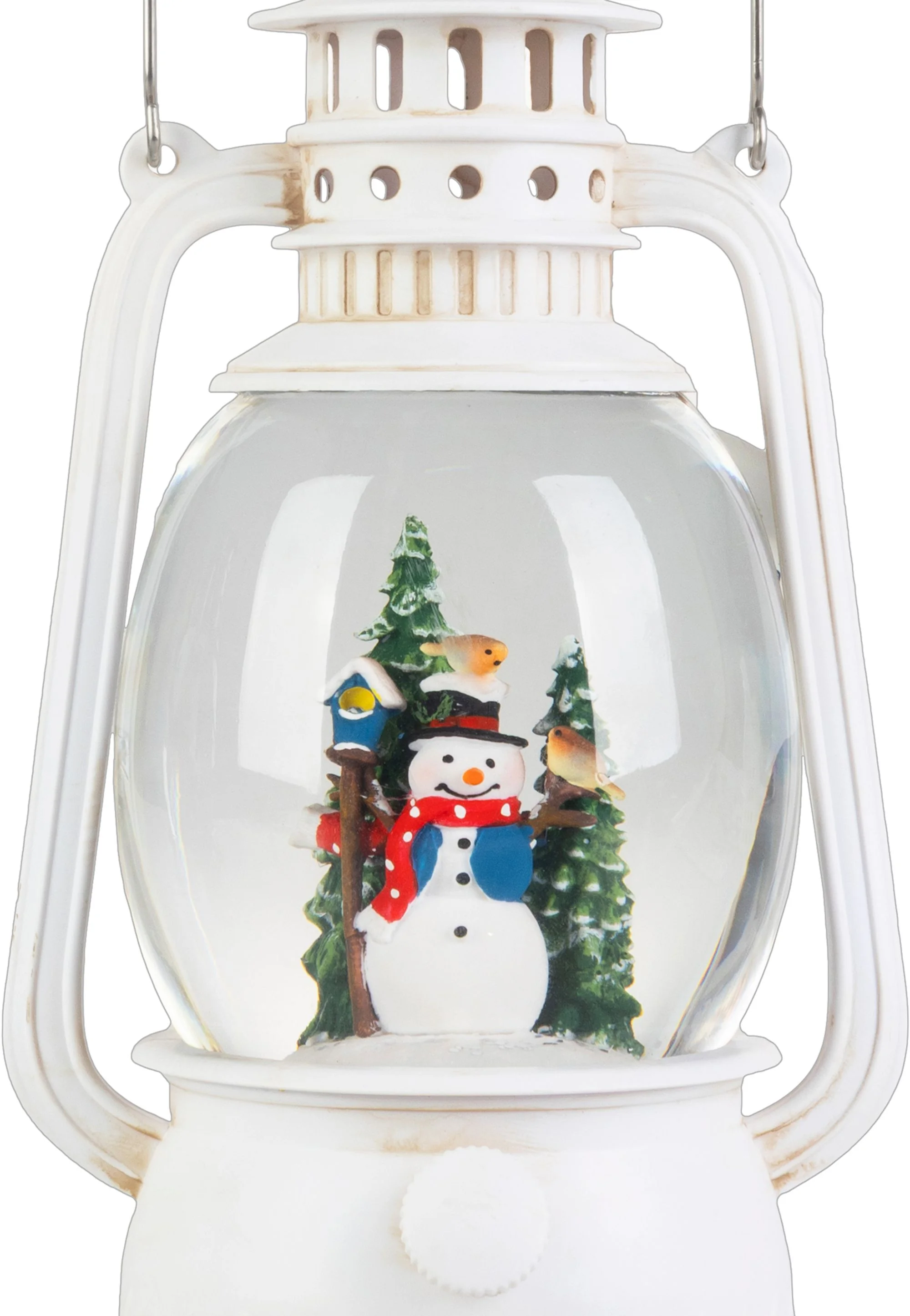 MagicHome vianočný LED lampáš so snehuliakom, 1 ks Plast, 1 LED teplá biela, 12x10x20.5 cm, 3xAA