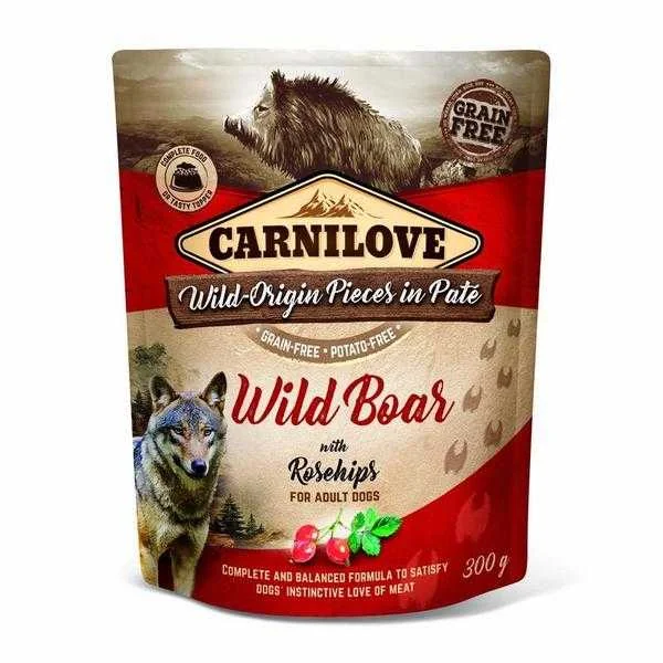 Carnilove Kapsička Dog Paté Wild Boar With Rosehips 300g 1×300 g