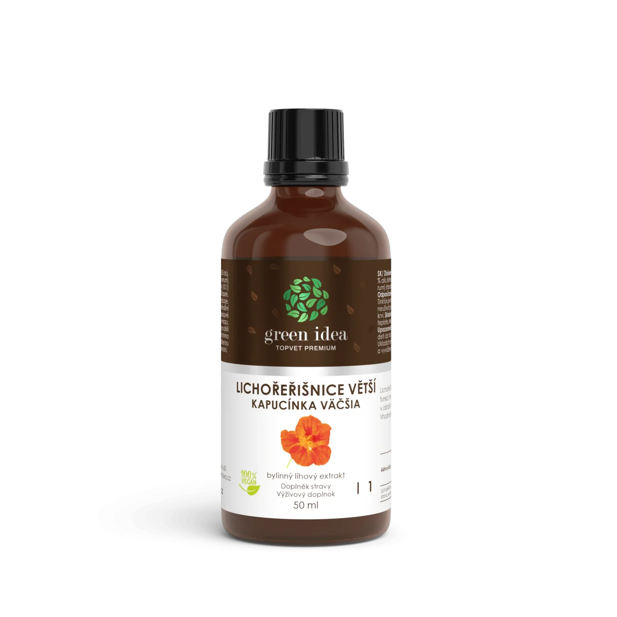 Tinktúra z kapucínky - kvapky 50 ml - Green idea