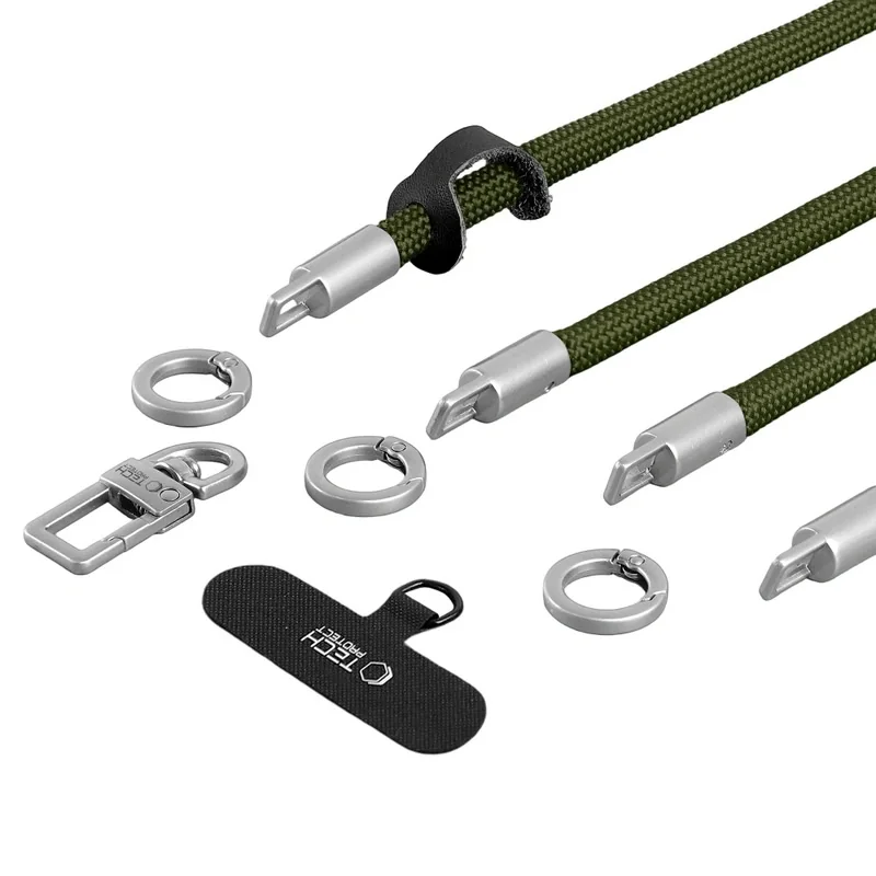 Tech-Protect C10S Crossbody Strap šnúrka na mobil, zelená