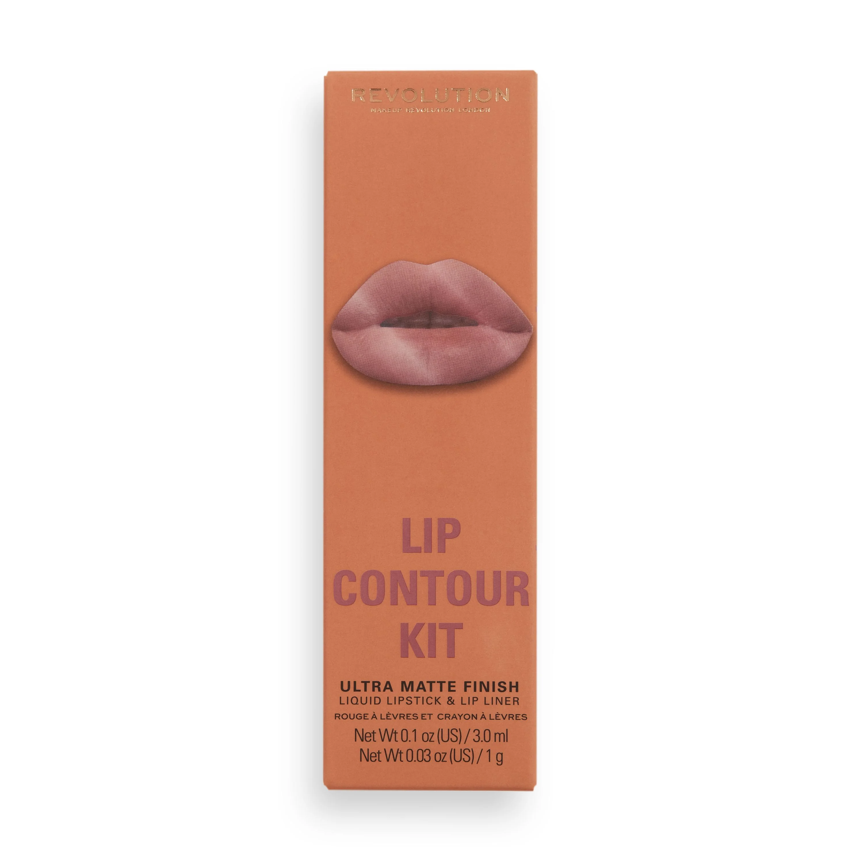 Revolution Lip Contour Kit Lover súprava na pery 1×1 set, matný tekutý rúž a ceruzka