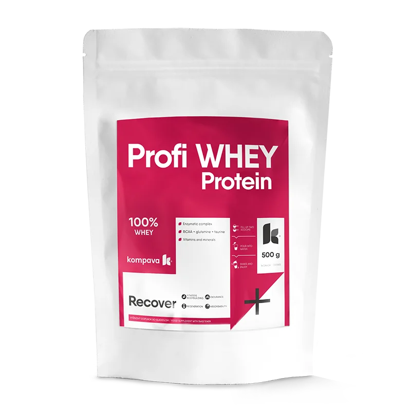 KOMPAVA PROFI WHEY PROTEIN JAHODA 500 g