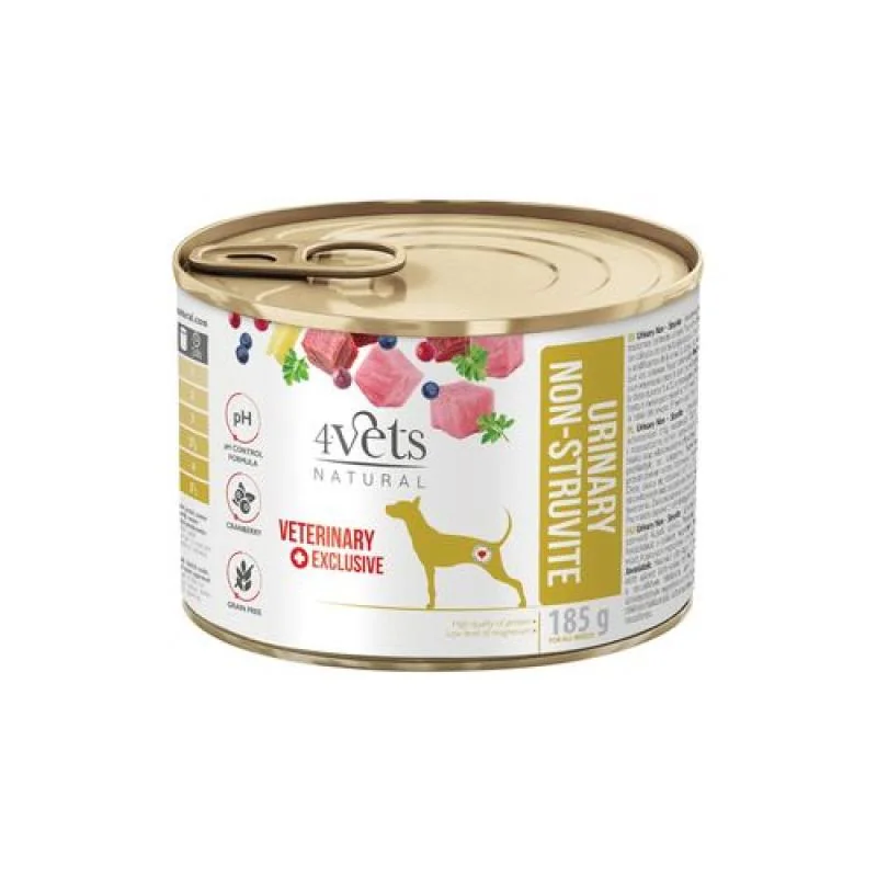 4Vets NATURAL VETERINARY EXCLUSIVE URINARY SUPPORT 185g pre psov s ochorením močových ciest