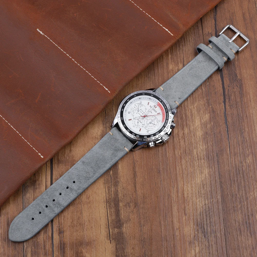 BStrap Suede Leather remienok na Huawei Watch GT/GT2 46mm gray