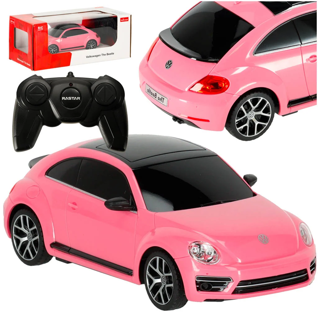 Auto, autíčko na diaľkové ovládanie - Volkswagen Beetle 1:24 ružové