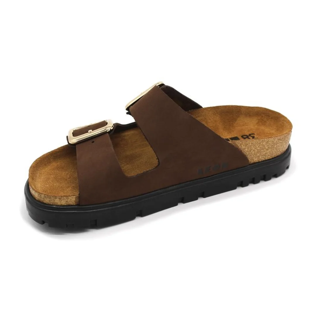 6011 Dámska zdravotná kožená obuv s prackou 40 - 25,5cm, hnedá, 3,5 cm