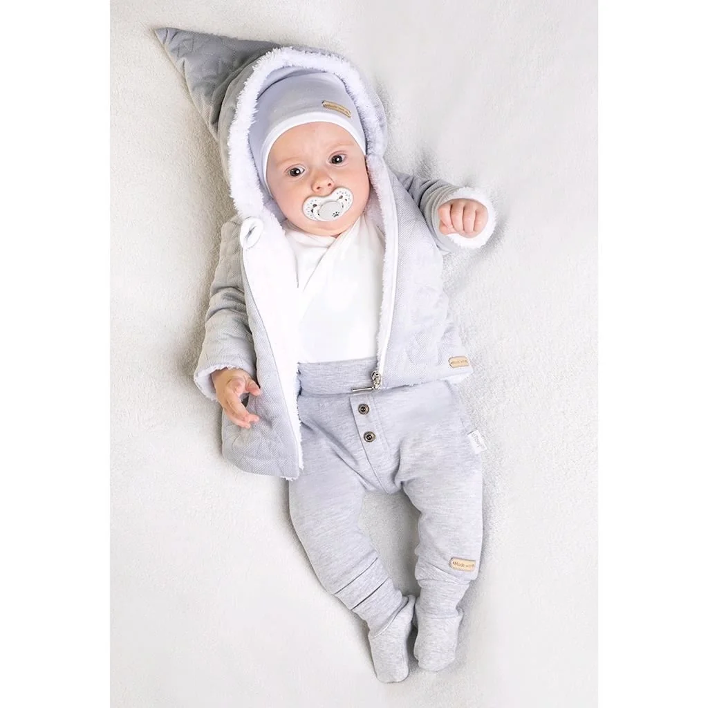 Zimný dojčenský kabátik s čiapočkou Nicol Kids Winter modrý 68