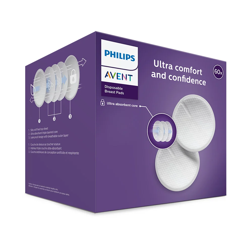 AVENT Ultra comfort PRSNÉ VLOŽKY 1×60 jednorázové, absorpčné, laktačné, do podprsenky