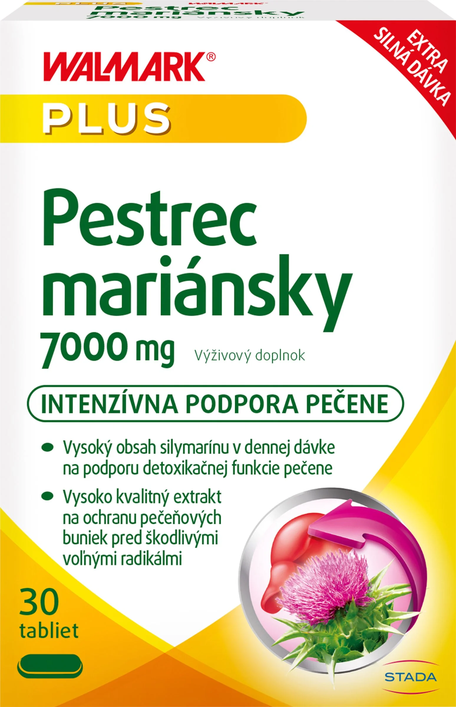 Walmark Ostropestrec mariánsky 7000 mg Forte 1×30tbl, výživový doplnok
