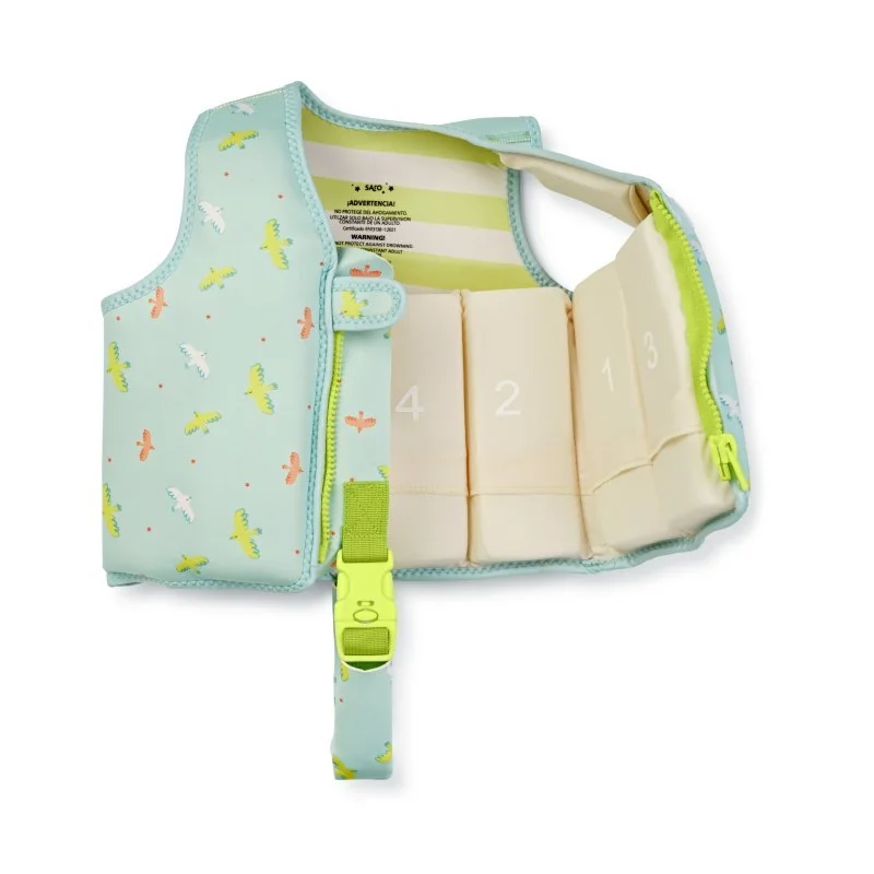 Saro Baby plavecká neoprénová vesta s UV ochranou (3-6r) Tropicool Pink