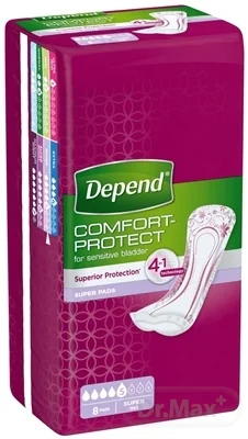 DEPEND SUPER 1×8 ks, inkontinenčné vložky 11×36 cm