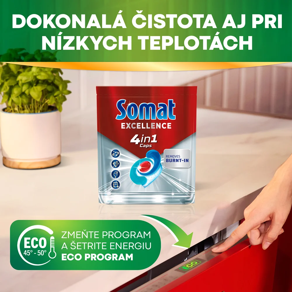 Somat Excellence kapsuly do umývačky riadu 50 ks 1×50 ks, kapsuly do umývačky
