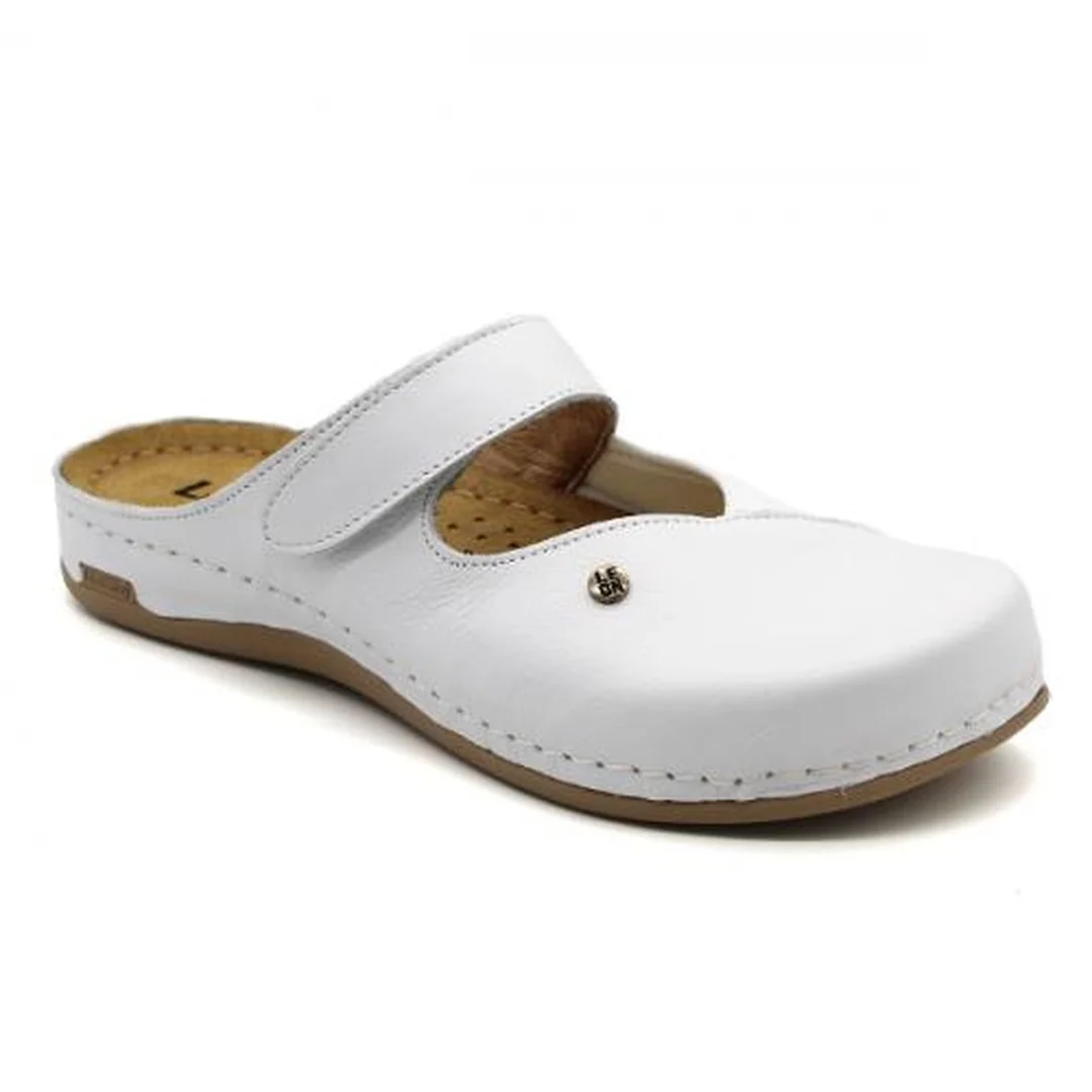 953 Dámska zdravotná celo-kožená obuv na Hallux Valgus 37 - 24cm, biela, 2,5 cm