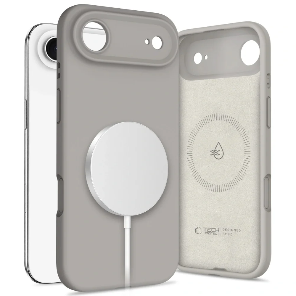 Tech-Protect Silicone MagSafe kryt na iPhone 17 Air, sivý