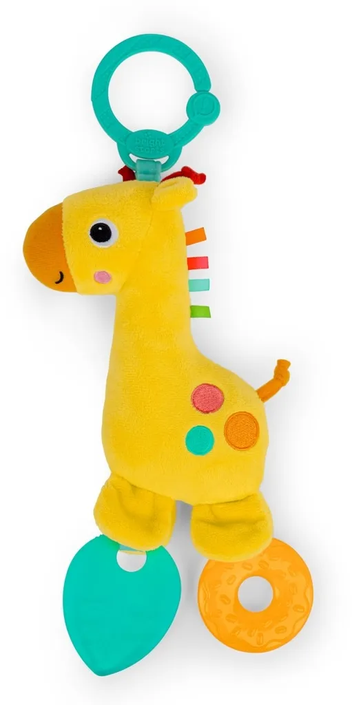 BRIGHT STARTS Hrkálka/hryzačka na C krúžku žirafa Safari Soother™ 0m+ 1×1 ks, hryzátko pre deti
