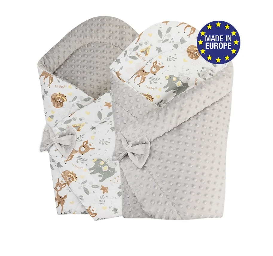 Bomimi Zavinovačka obojstranná Minky Zvieratká béžová 76×76 cm