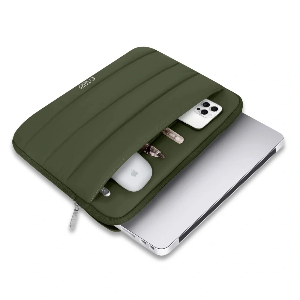 Tech-Protect Fluffy obal na notebook 13-14'', zelený