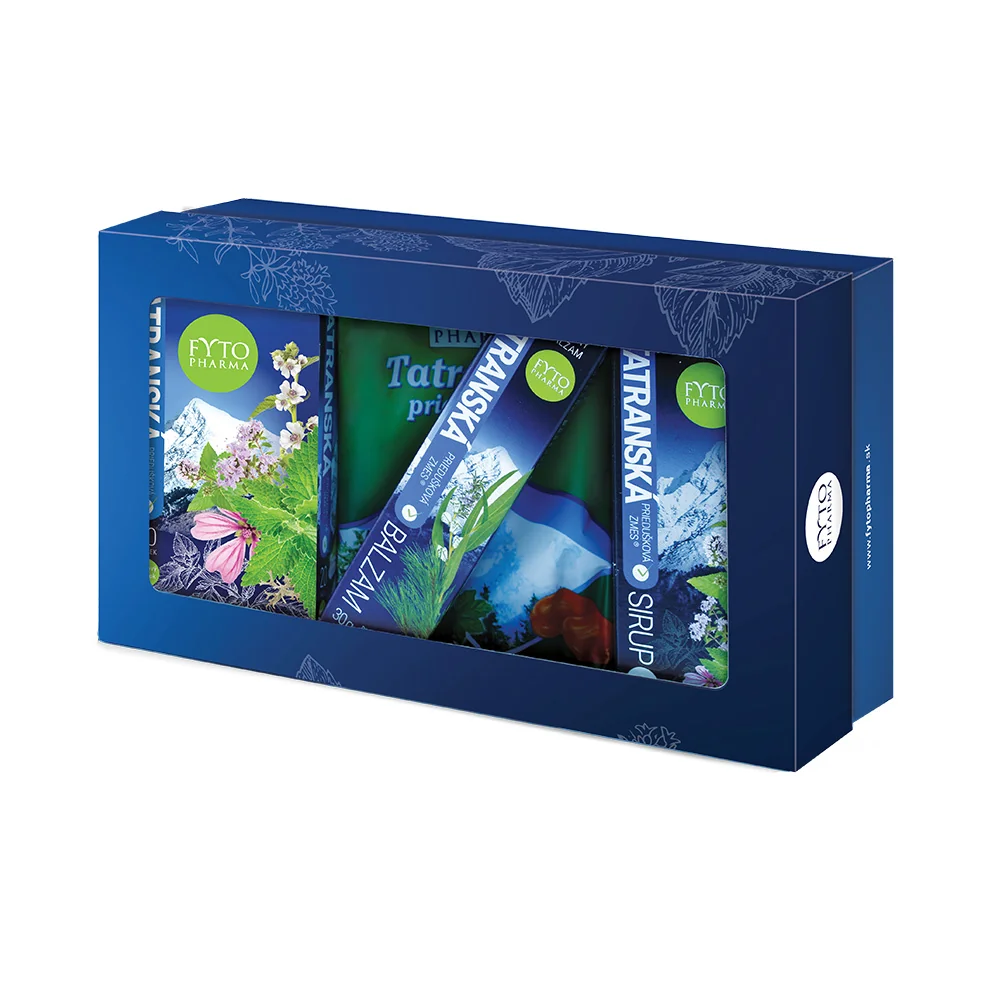 FYTO Tatranská priedušková zmes DARČEKOVÝ SET 1×1 set, čaj, sirup, balzam a cukríky