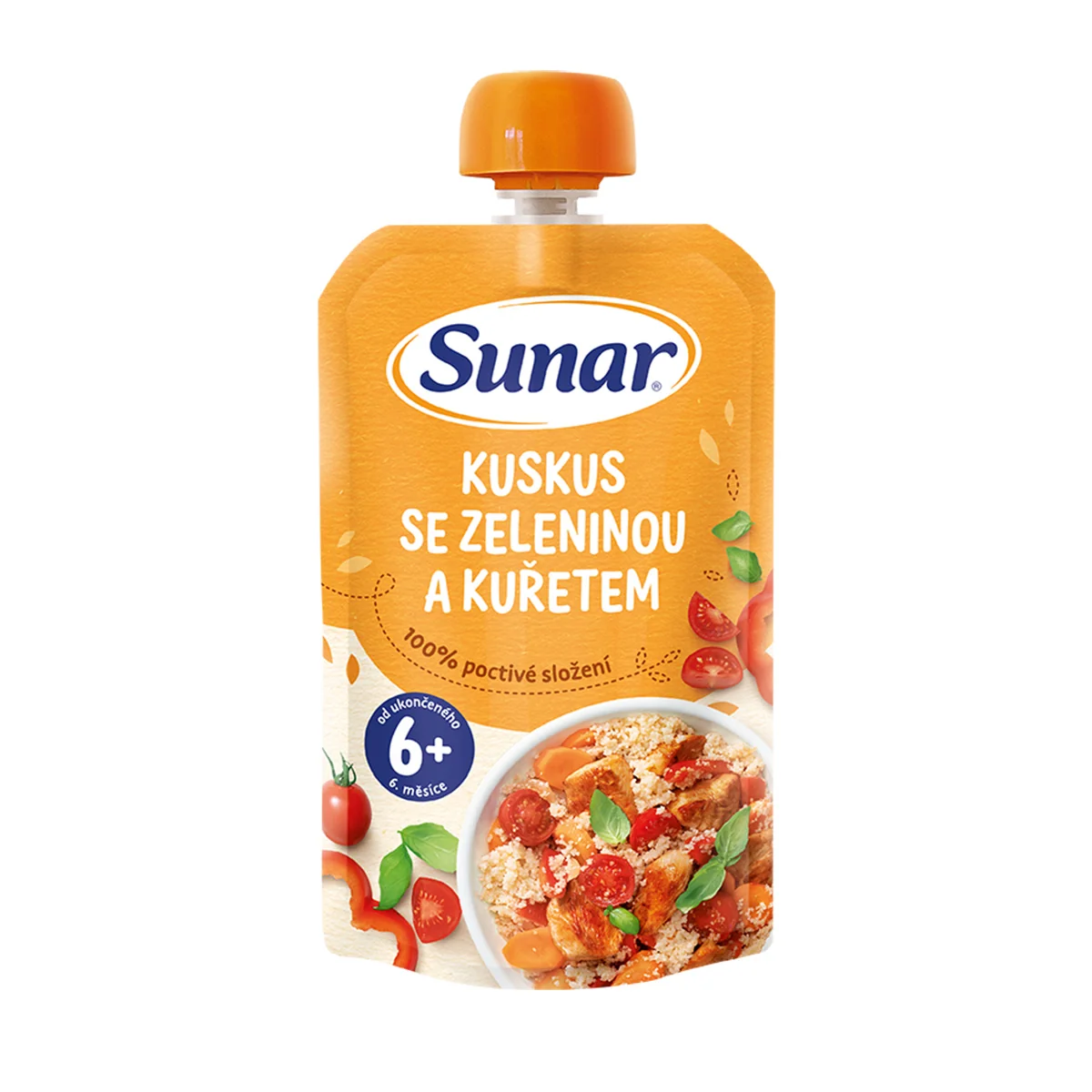 Sunar príkrm kuskus so zeleninou a kuracím mäsom 6m+ 120 g