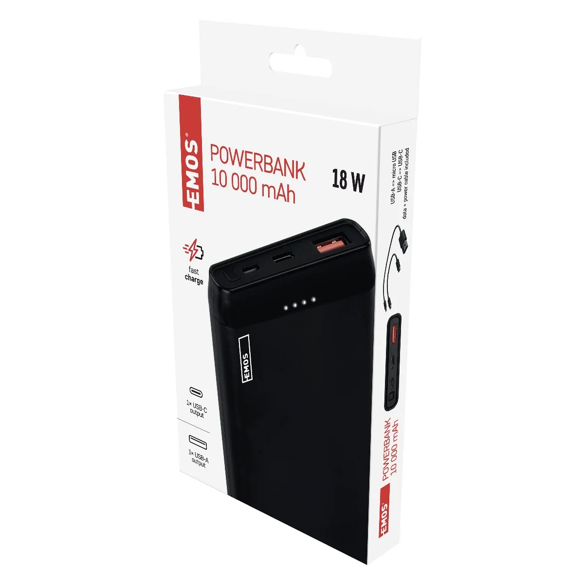 EMOS POWERBANK ALPHAQ 10 10000 B 1×1 ks, powerbanka