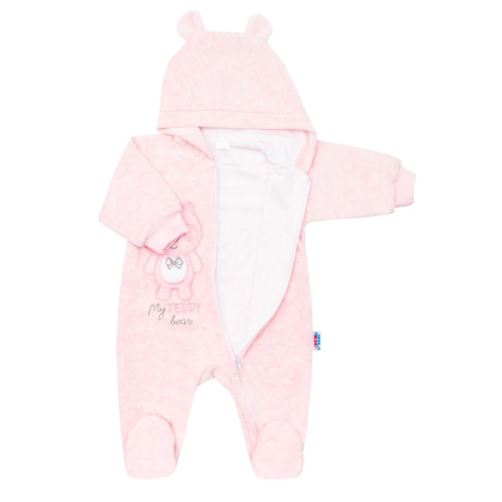 Dojčenský semiškový overal s kapucňou New Baby Sweetheart