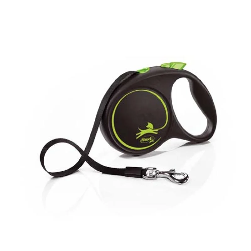 flexi Black Design M popruh 5m zelená do 25kg