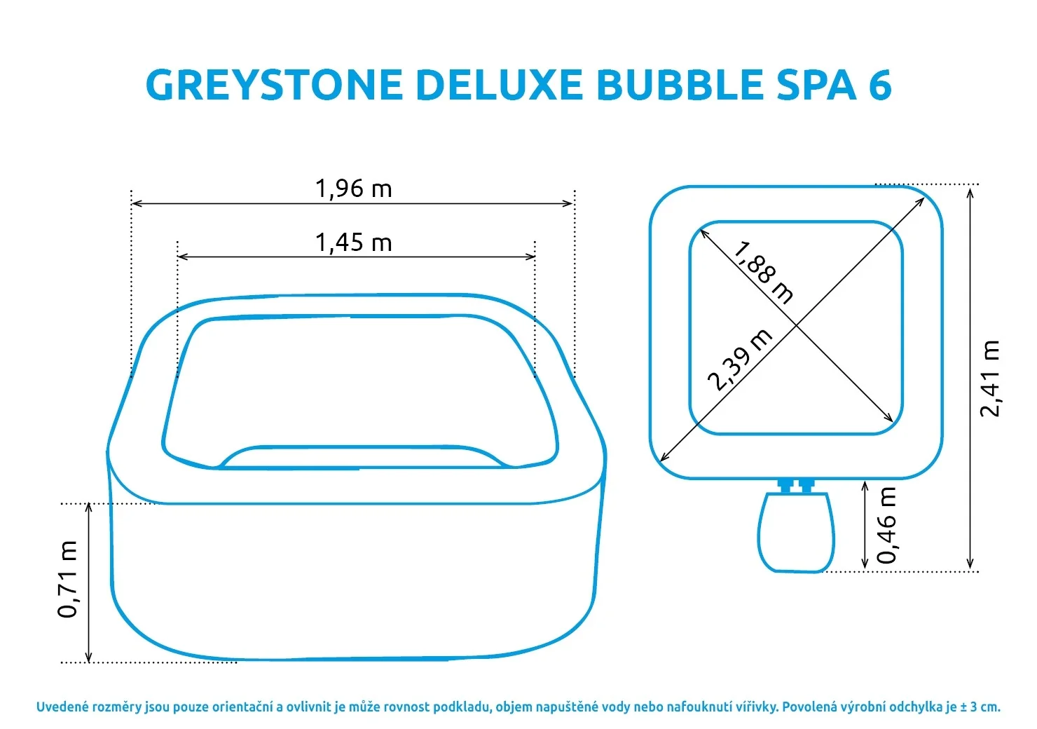Nafukovacia vírivka Marimex Greystone Deluxe Bubble Spa 6 NP -Intex 28452NP 11400295