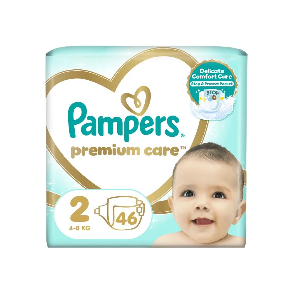 Pampers Premium Care detské plienky, veľkosť 2, 4kg-8kg 46 ks
