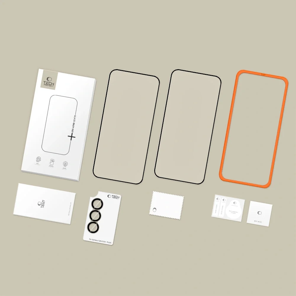 Tech-Protect Easy Set 3x ochranné sklo na Samsung Galaxy S26, čierne