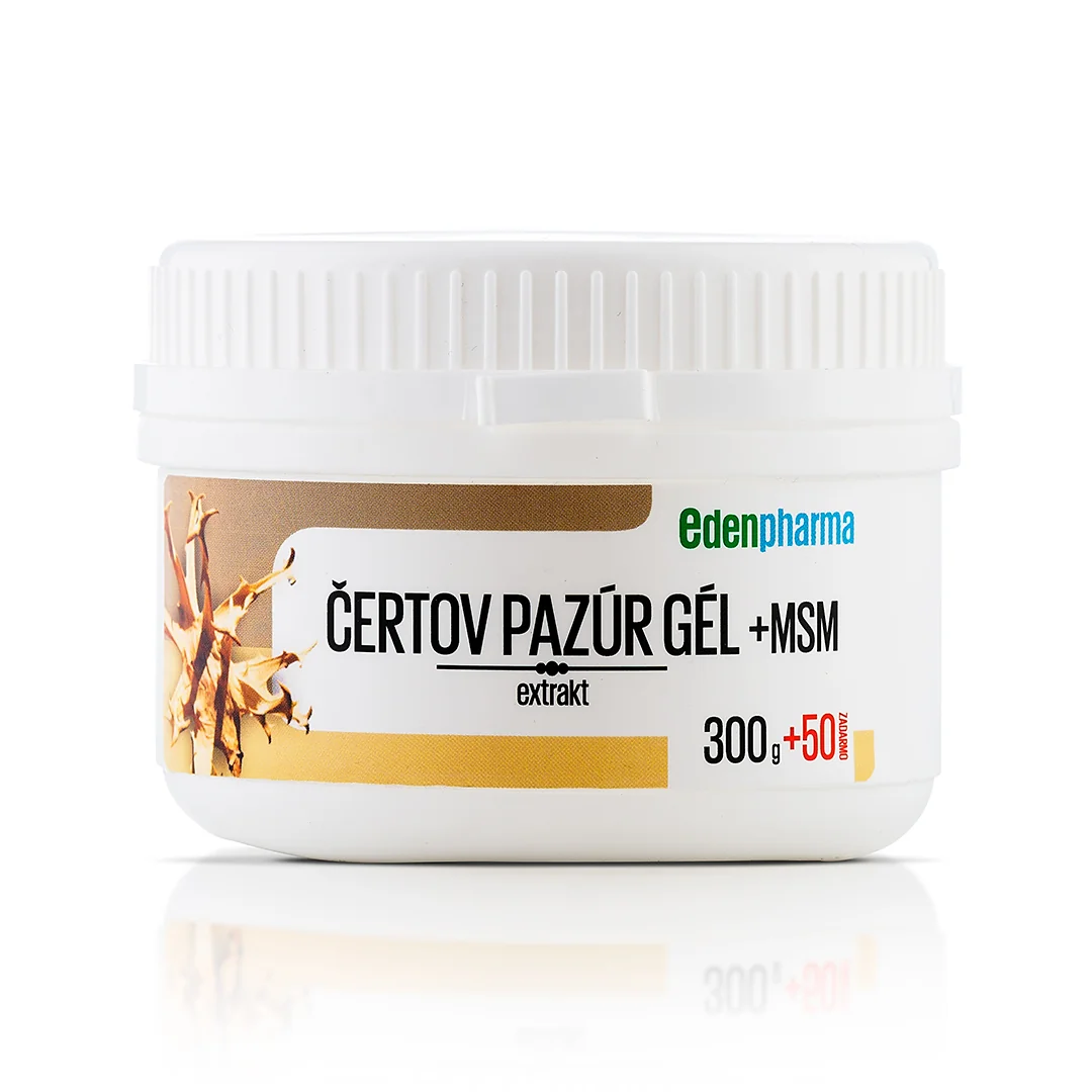 EDENPharma ČERTOV PAZÚR GÉL + MSM 1×350 g, výživový doplnok