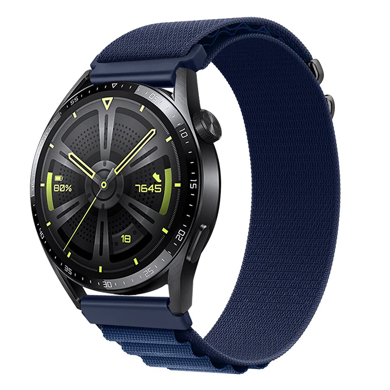 BStrap Nylon Loop remienok na Huawei Watch GT 42mm navy blue