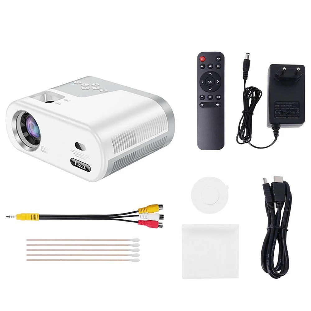 Hoco DT2 Bluetooth projektor Wi-Fi Android HD 720P, biely