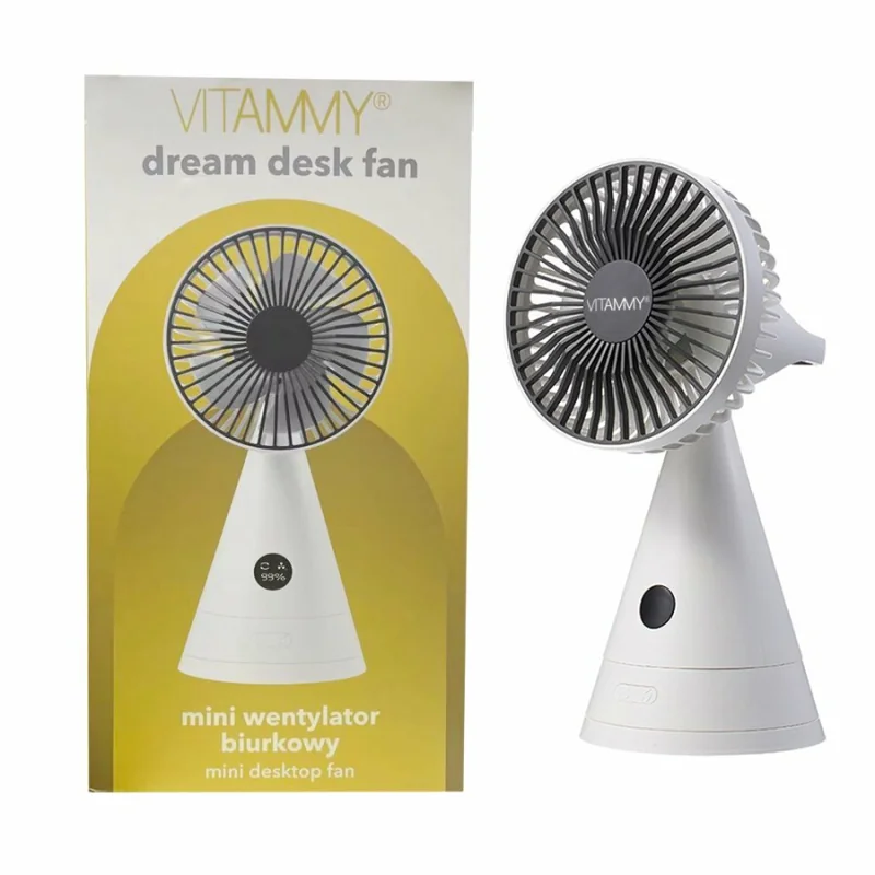 VITAMMY Dream stolný mini ventilátor USB-C, šedý