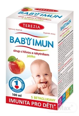 TEREZIA BABY IMUN sirup s hlivou a rakytníkom 1×100 ml, príchuť jablko