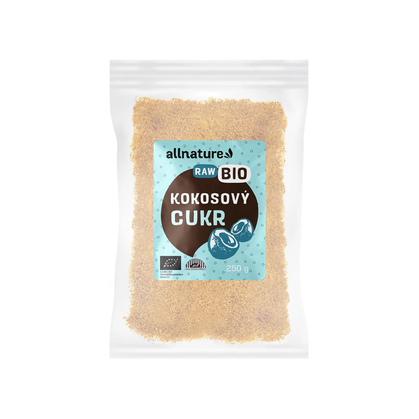 Allnature KOKOSOVÝ CUKOR RAW 1×250 g, kokosový cukor