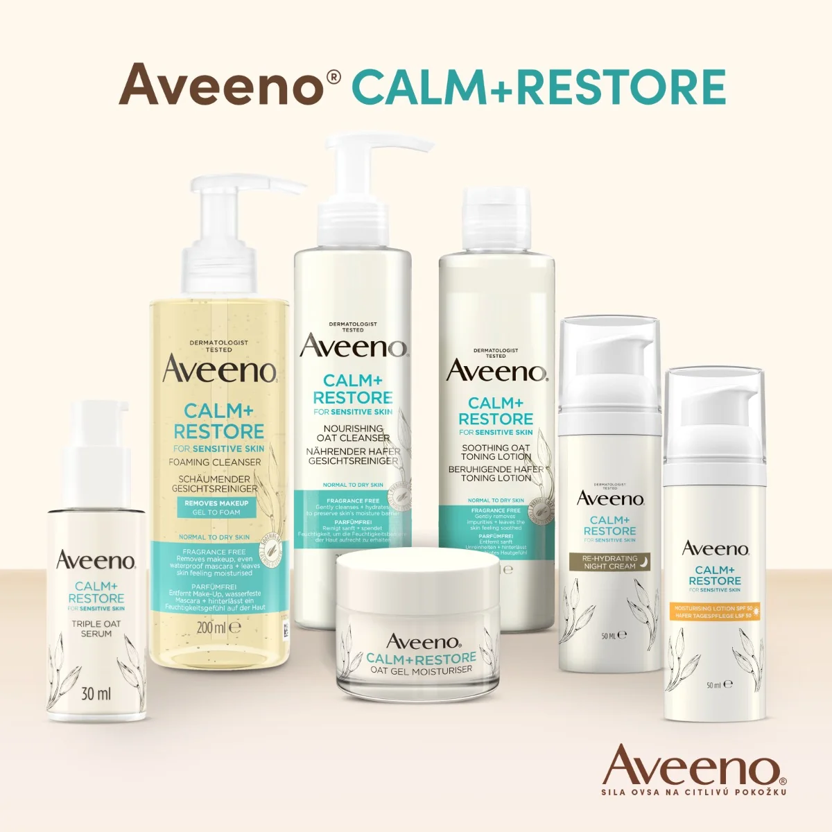 Aveeno® CALM+RESTORE™ Čistiaca pena 200 ml