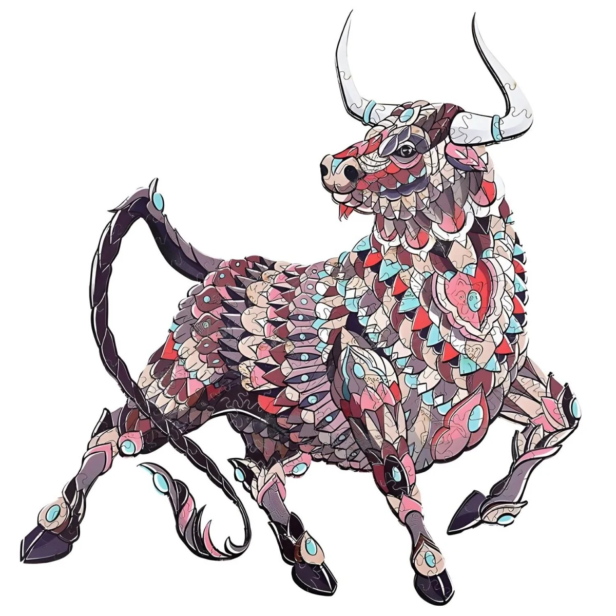 Drevené puzzle Buffalo/M 138 dielikov, veľkosť M