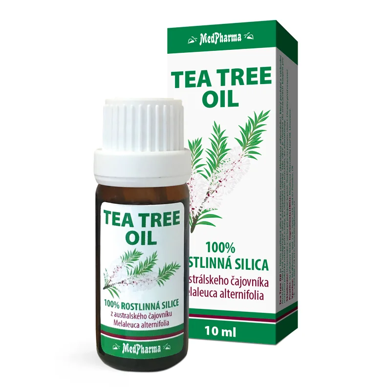MedPharma TEA TREE OIL 1×10 ml, 100% rastlinná silica z austrálskeho čajovníka