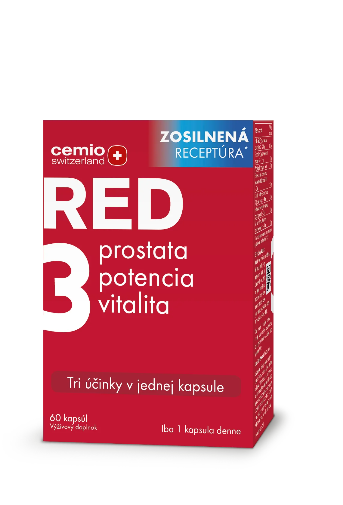 Cemio RED3 1×60 cps, výživový doplnok