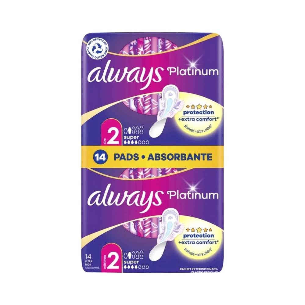Always Platinum Duo 14ks Super+ 1×14 ks, hygienické vložky