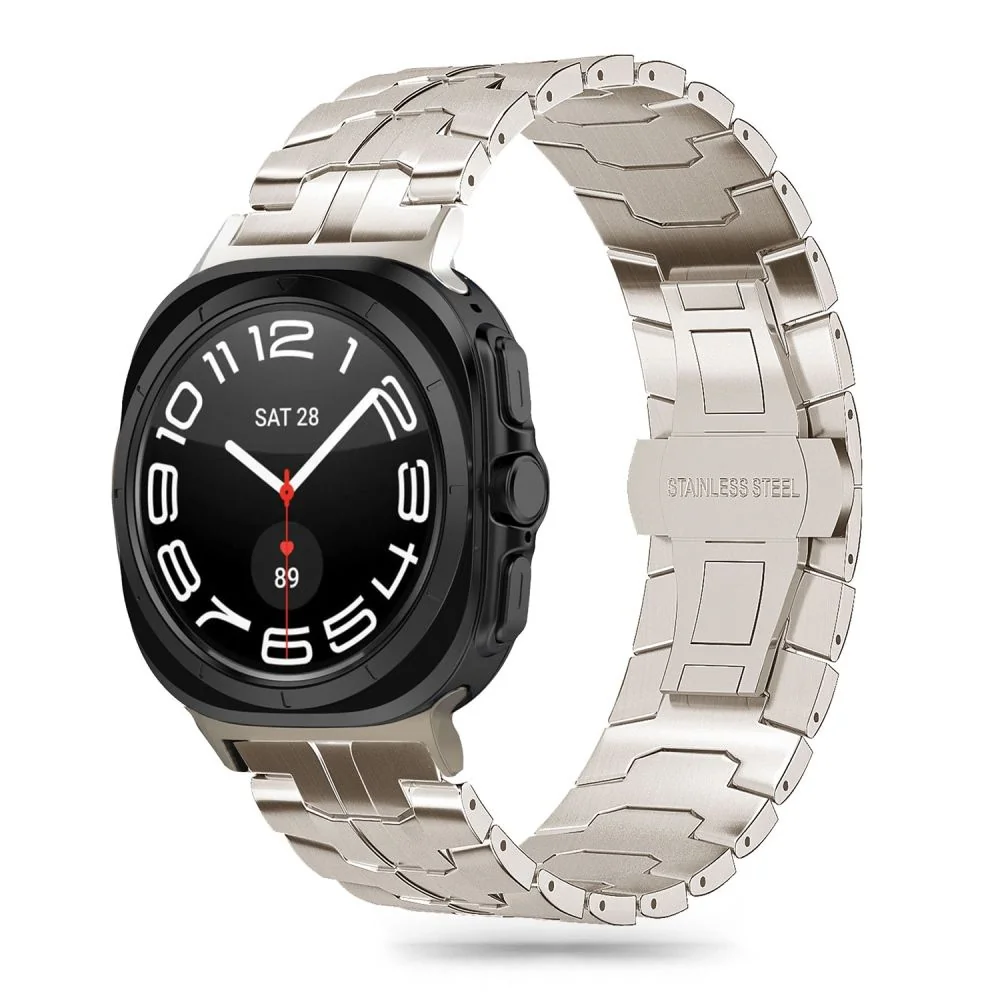 Tech-Protect Stainless Line remienok na Samsung Galaxy Watch Ultra 47m m, titanium
