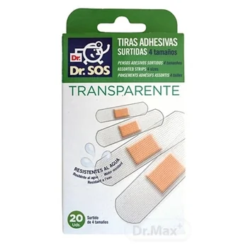 Dr. SOS Transparent náplasť 1×20 ks, mix náplastí