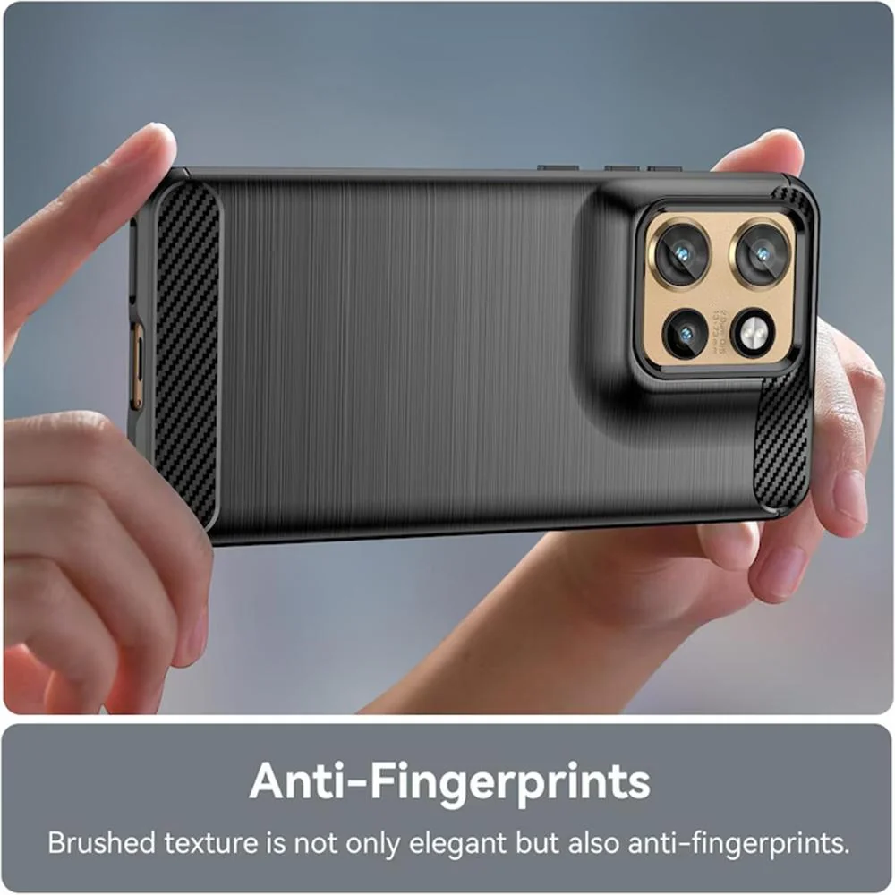 Puzdro Carbon pre Motorola Edge 50 Neo - Čierna