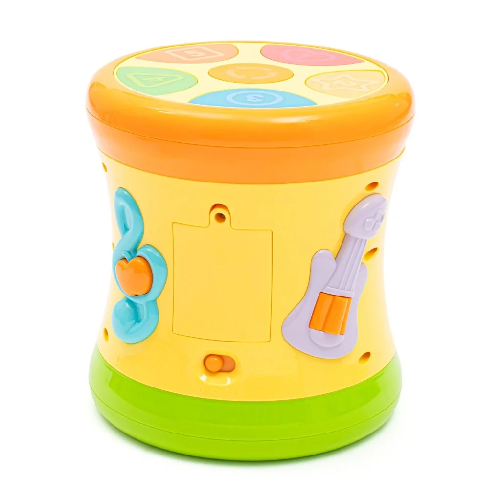 Obojstranný dynamický bubienok Baby Mix žltý , 20C53211