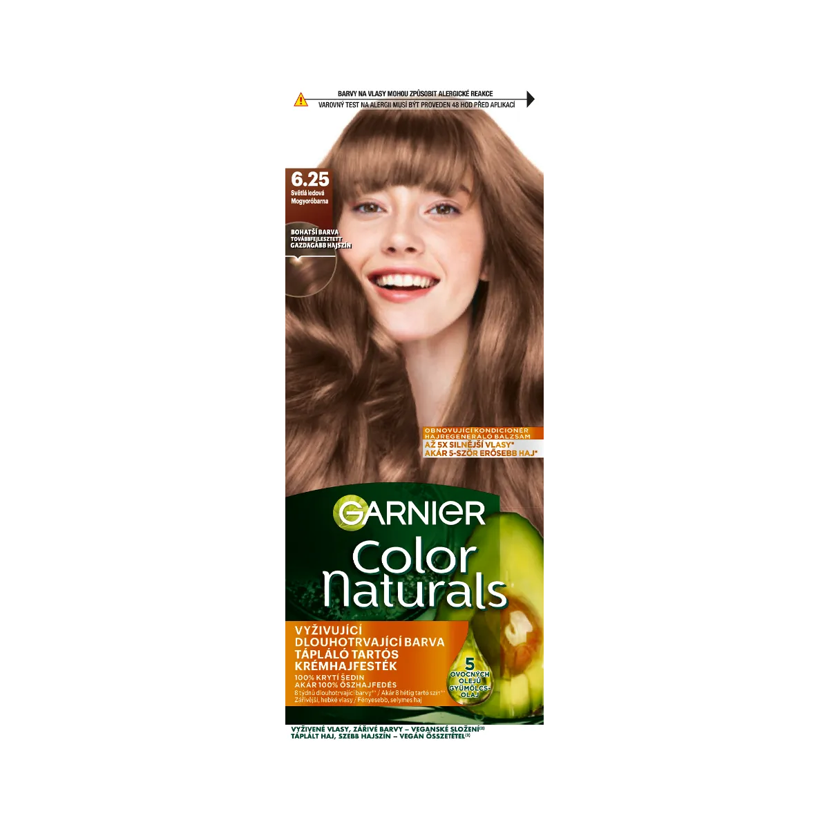 Garnier Color Naturals permanentná farba na vlasy 6.25 Svetlá ľadová mahagónová 1×1 kus, farba na vlasy