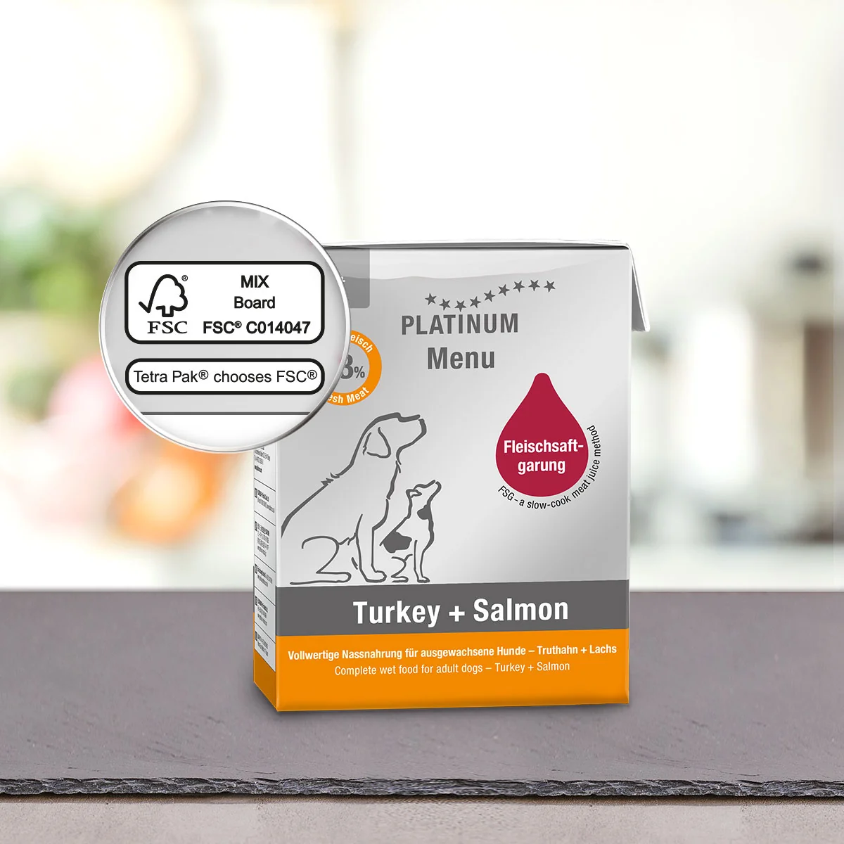 Platinum Menu Turkey + Salmon - Moriak + losos 90 g