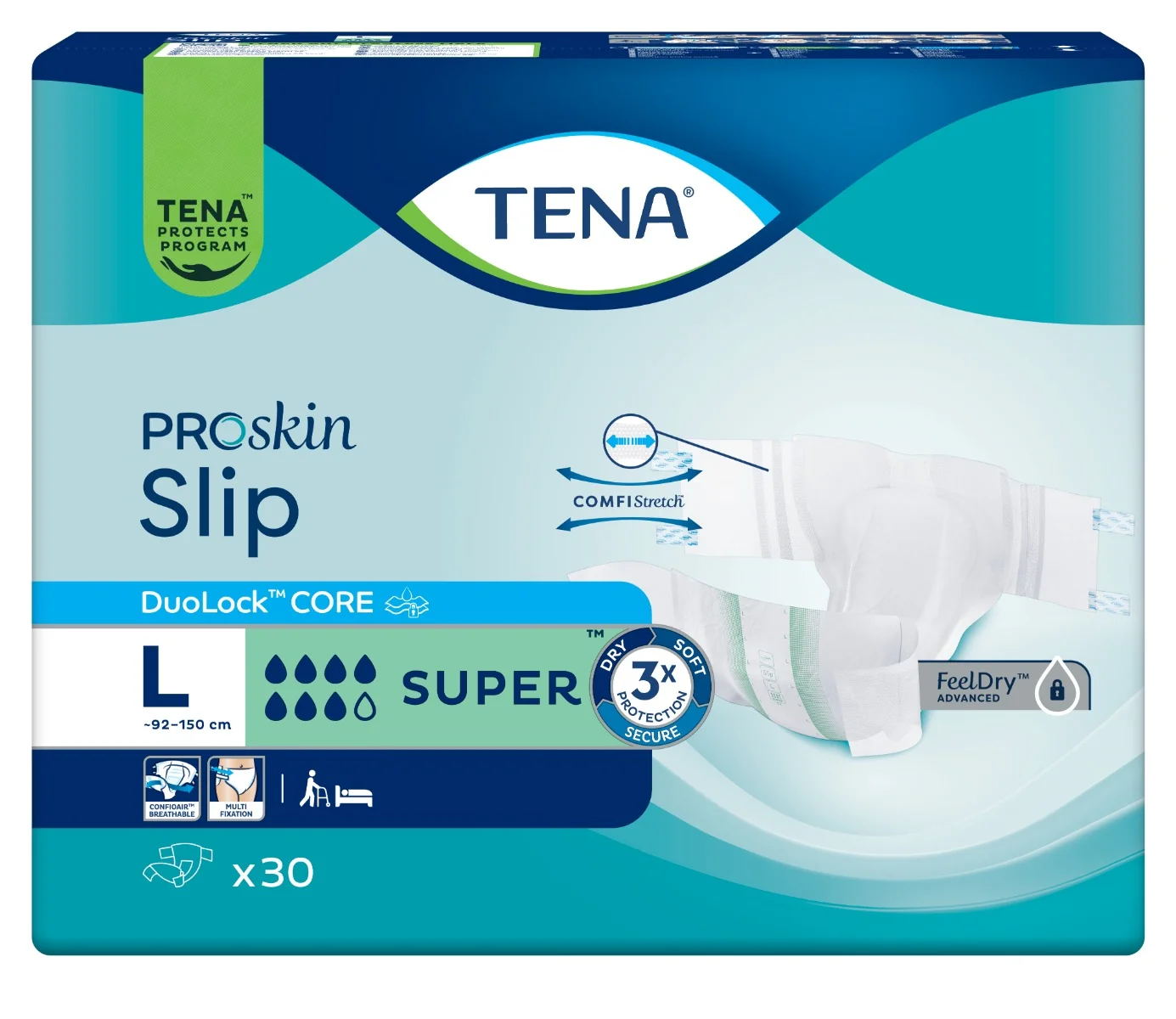 TENA Slip Super L 1×30 ks, plienkové nohavičky