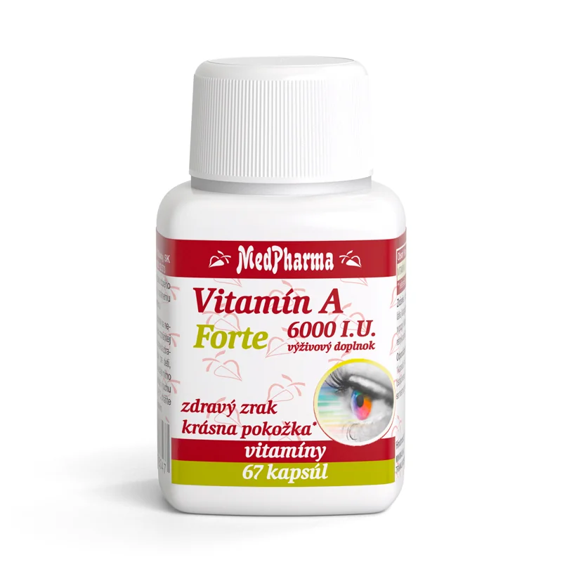MedPharma Vitamín A 6000 I.U. Forte 1×67 cps, výživový doplnok