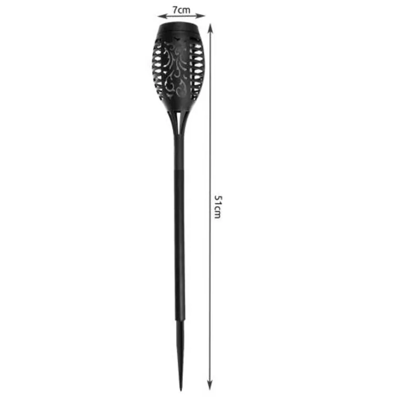 MG Garden Torch solárna lampa, čierna